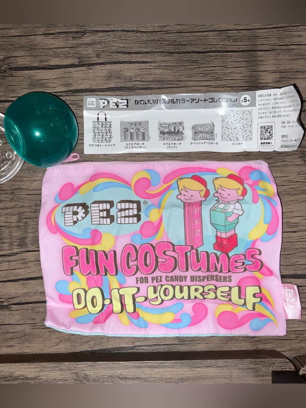 Japan Gashapon PEZ Limited Edition Fun Costumes Do-It-Yourself Pink Pouch